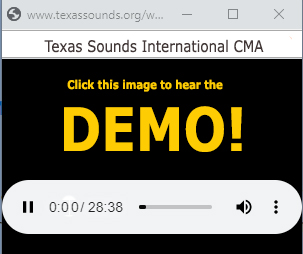 Click this image to hear Texas Sounds Demo